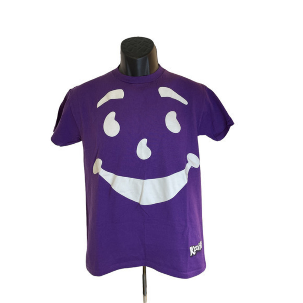 Small Purple Kool-Aid Man Tee Grape 2000's Promo Big Logo